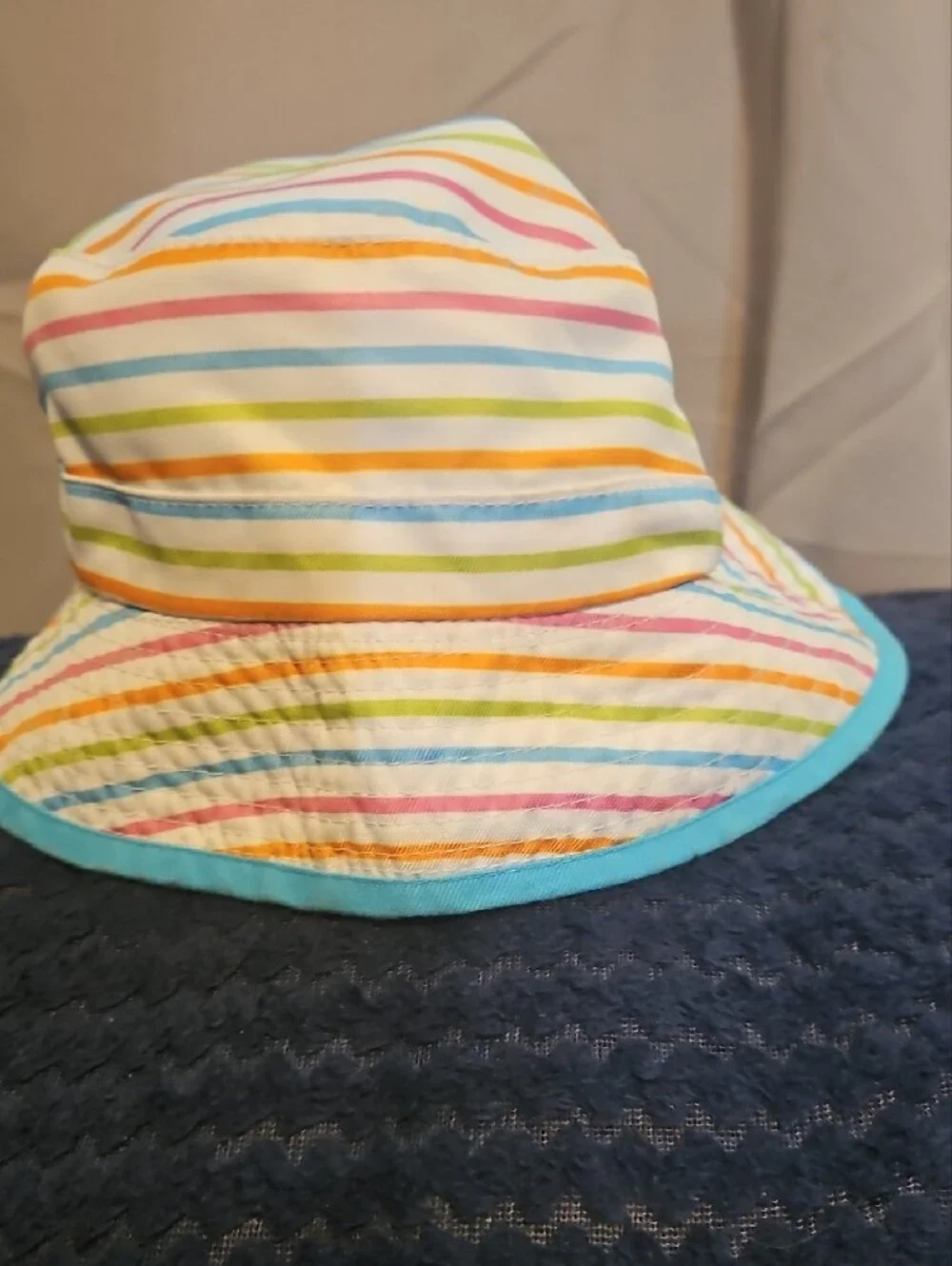 Kids Rainbow Stripe Bucket Hat Reversible with Paw Patrol Characters